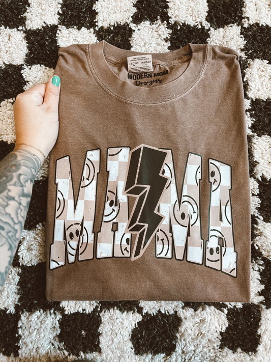 MAMA smiley checks (tee or crewneck)