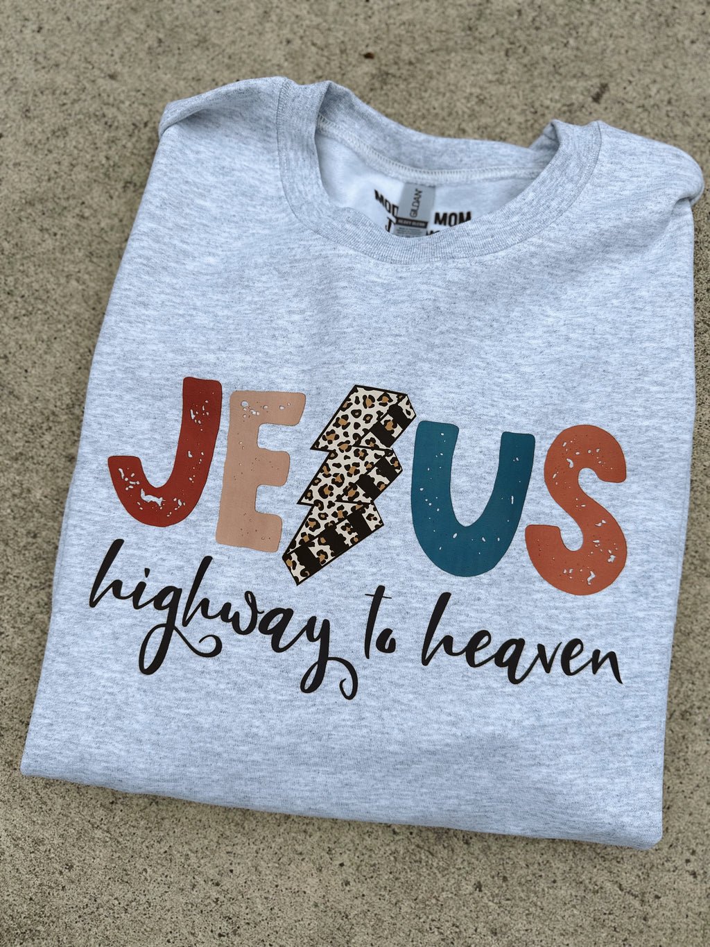 Jesus highway to heaven crewneck