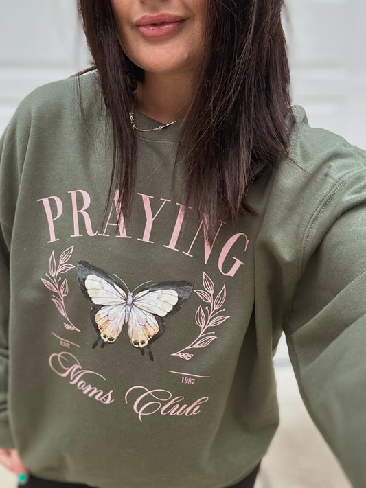 Praying mom club crewneck (butterfly)