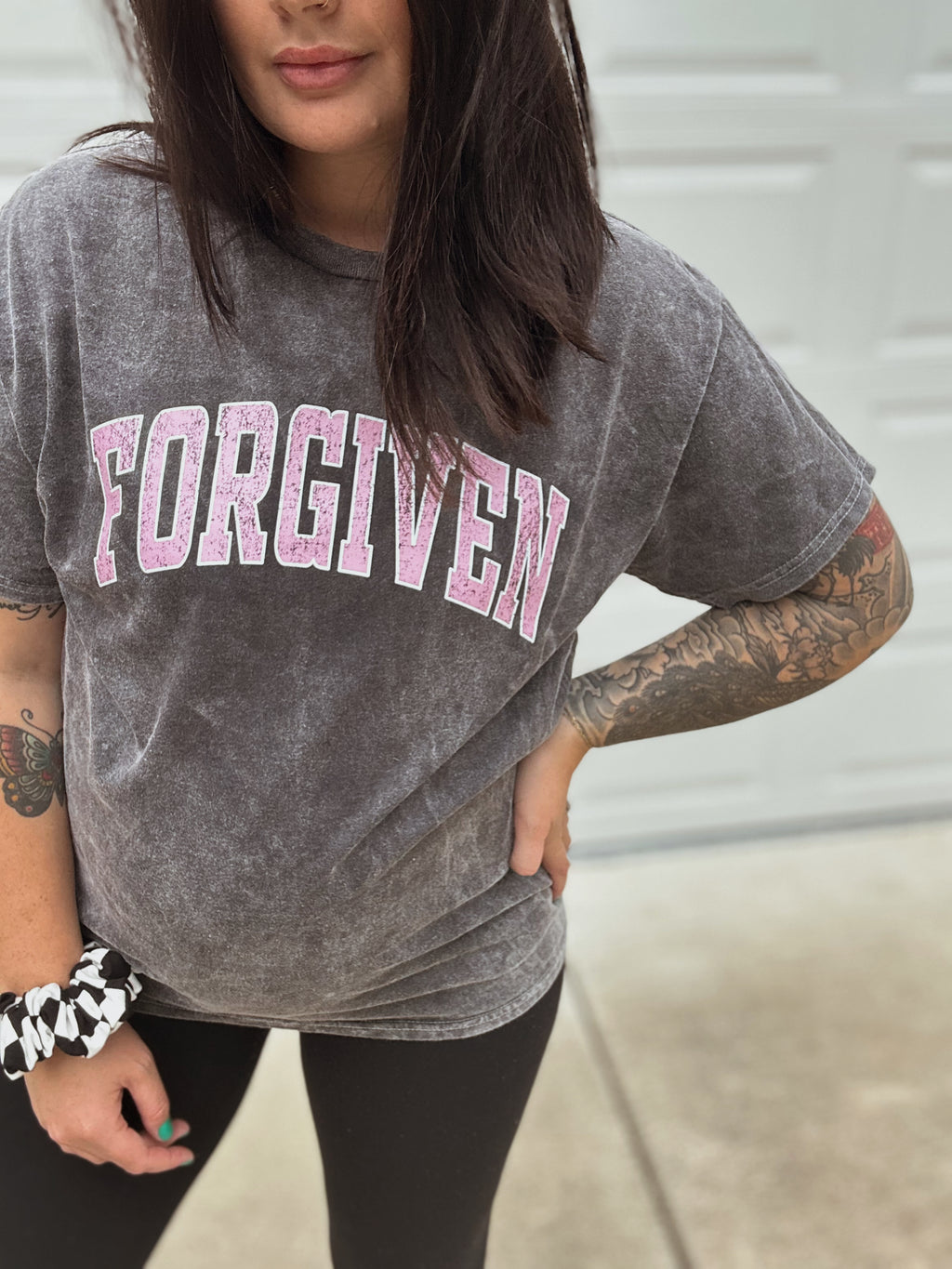 Forgiven acid wash tee