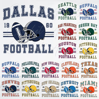 BLEACHED OUT FOOTBALL (ANY TEAM)
