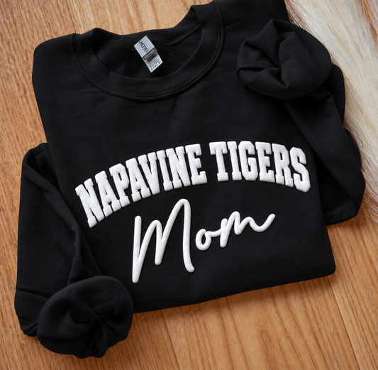 Napavine Tigers MOM puff crewneck or hoodie