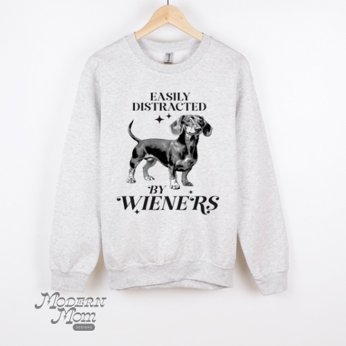 Easily distracted by weiners crewneck