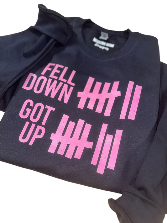 Fall down 7 get up 8 crewneck