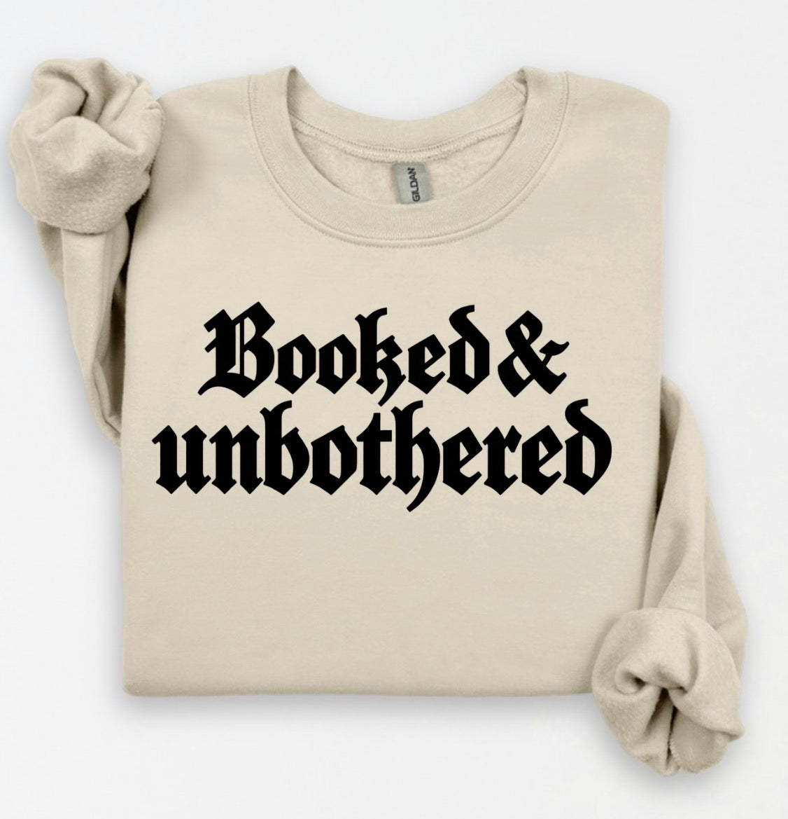 Booked & unbothered crewneck