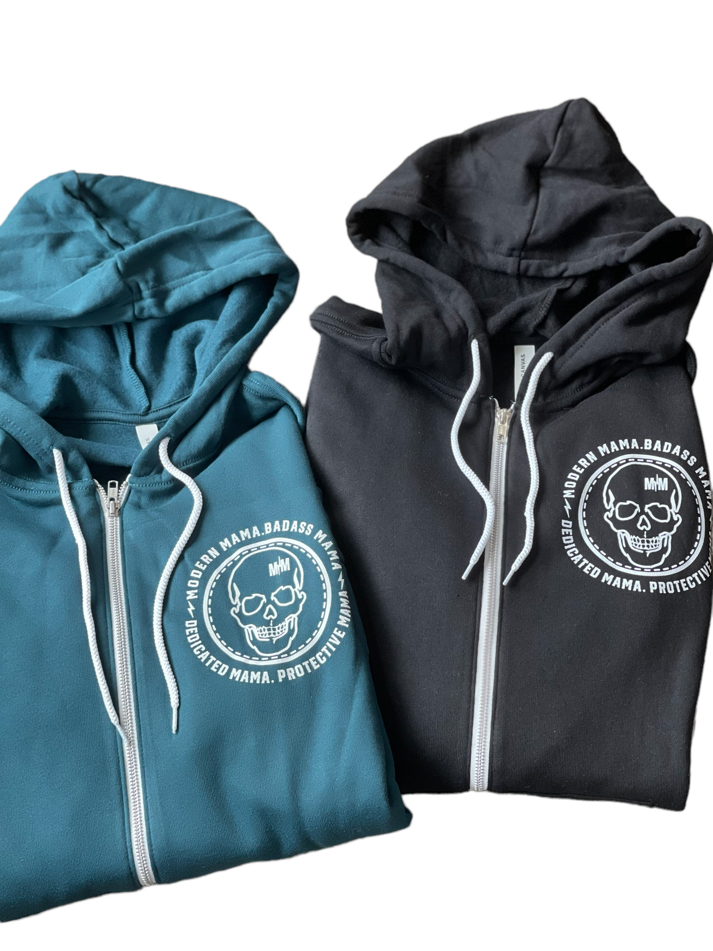 Modern skull logo  zip up