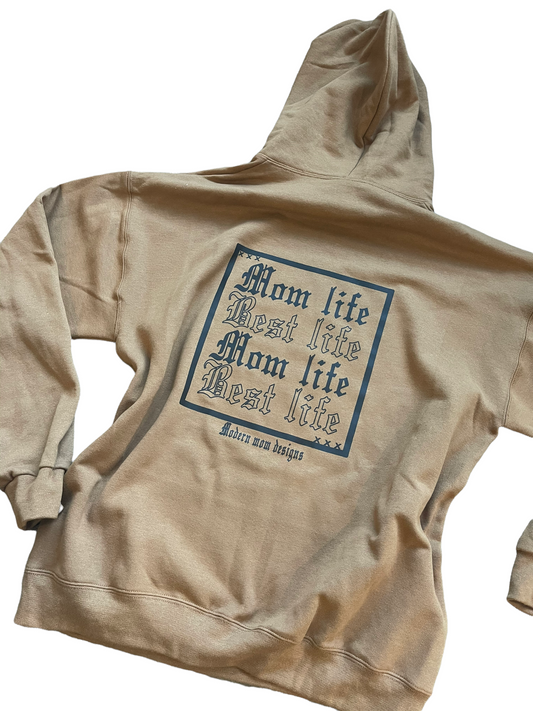 Mom life best life brown hoodie